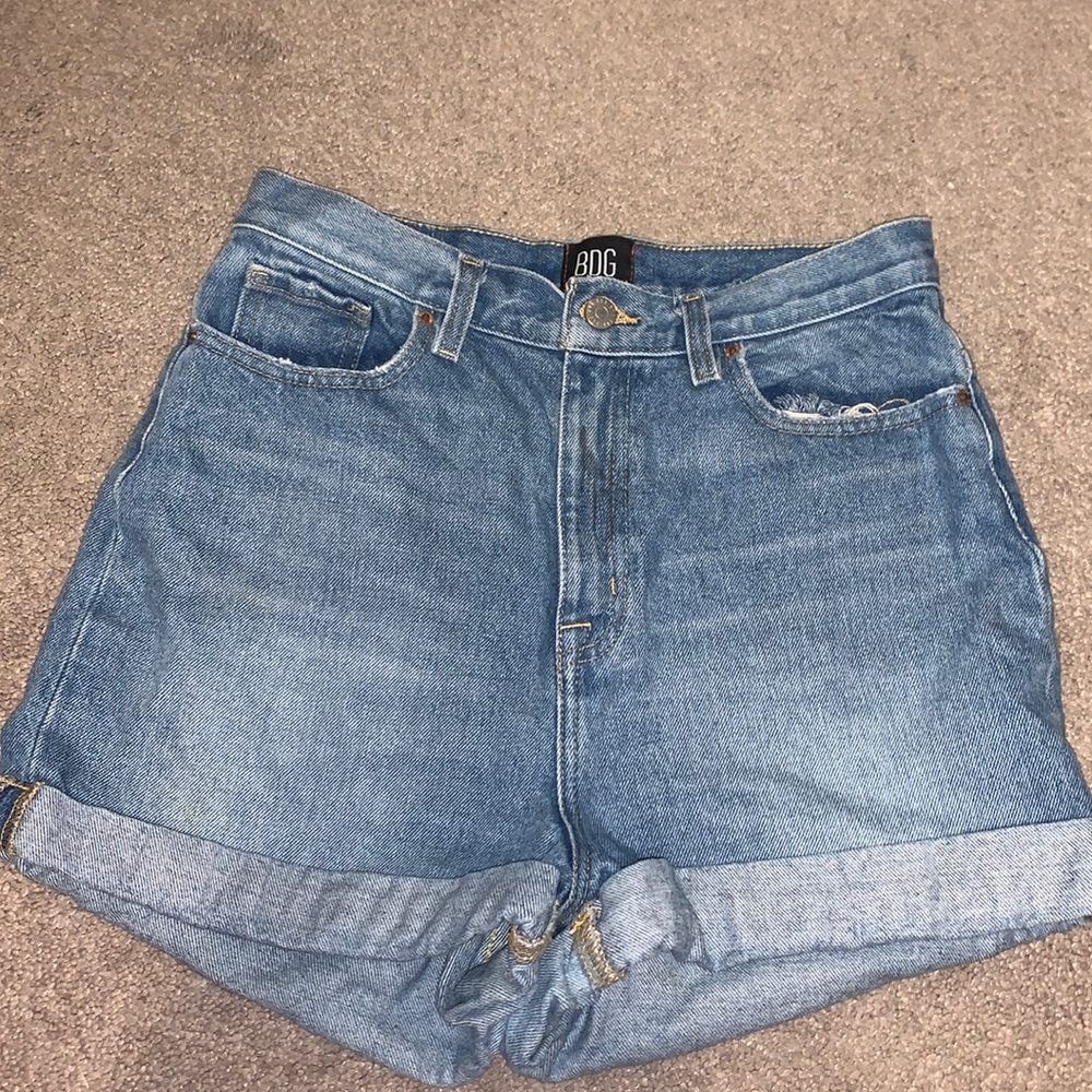 BDG high waisted denim jean shorts